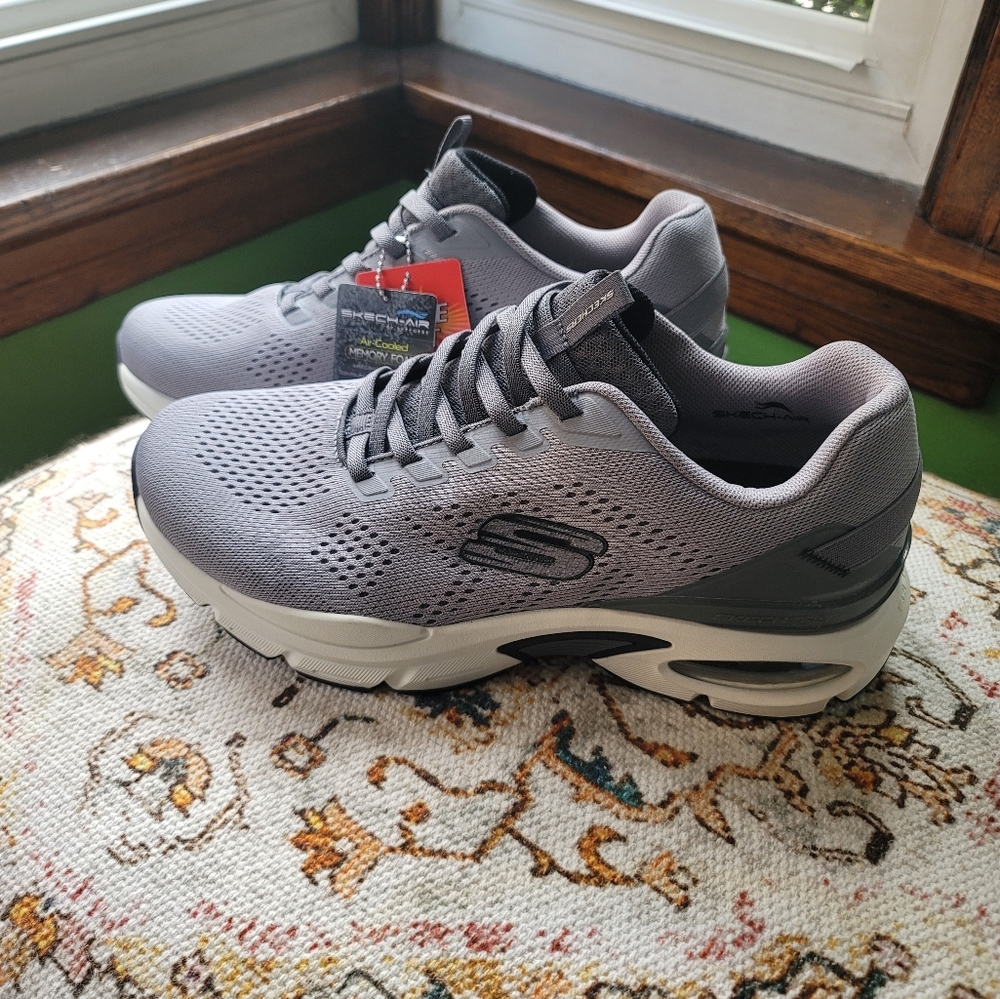 Skechers Men's Charcoal Athletic Sneakers - Wide Fit